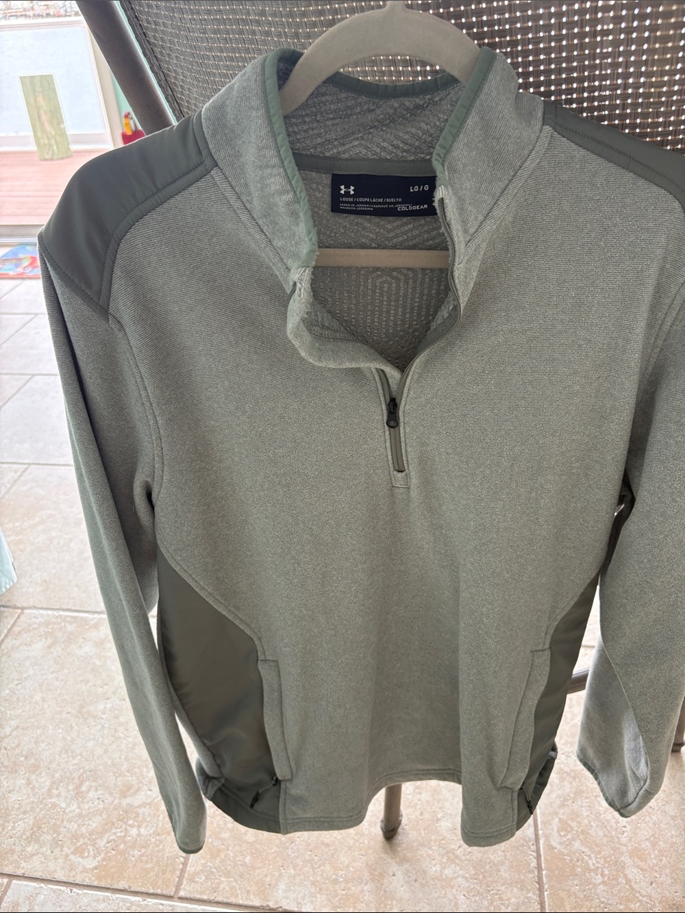 Under Armour Men's Olive/Charcoal Quarter-Zip Pullover